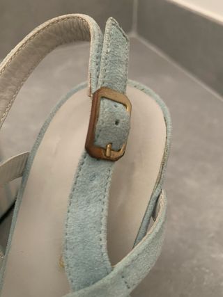 Sandali Carmens con zeppa azzurri