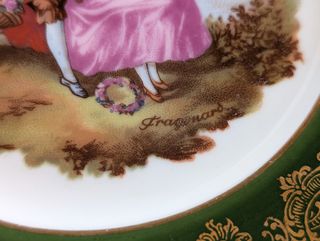 Plato porcelana Limoges Fragonard vintage 16cm
