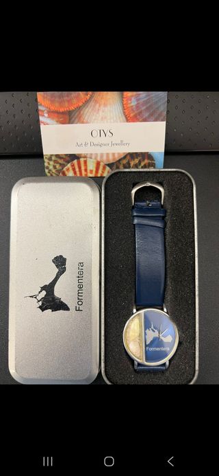 Orologio  blu e argento