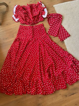 Vestido Flamenca Rojo - 2 piezas