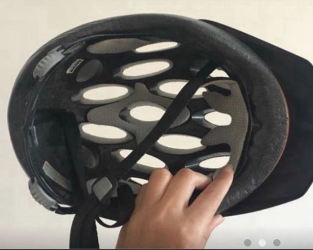 Casco bicicleta naranja