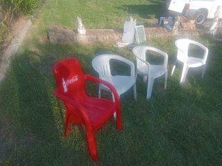 1 Silla Jardín - Coca-Cola 3 sillas jardín - pepsi