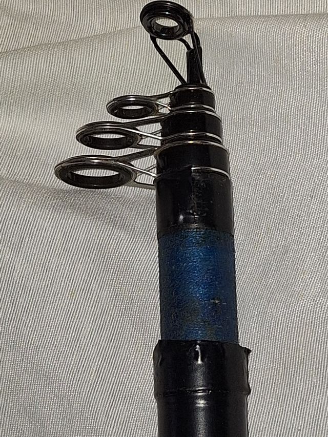 Caña y carrete pesca telescópica