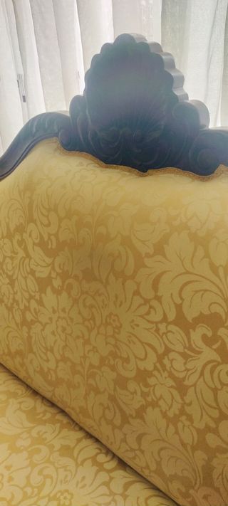 Tresillo antiguo de caoba tapizado Nuevo