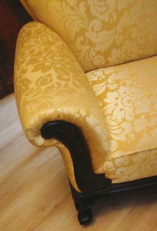 Tresillo antiguo de caoba tapizado Nuevo