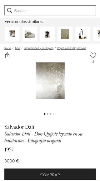 Dalí litografia Don Quichotte y revista ilustrada