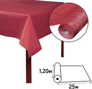 Mantel burdeos 25m – Elegancia desechable