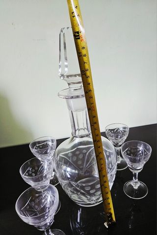 Servizio liquori cristallo antico