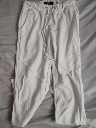 Pantalones largos chándal blanco