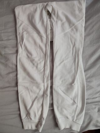 Pantalones largos chándal blanco