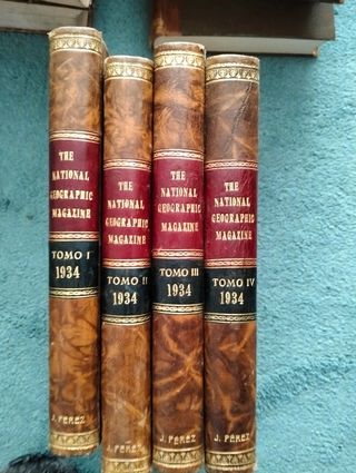 4 volúmenes the Nacional Geographic 1934
