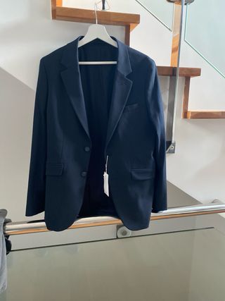Blazer Mango teen hombre azul