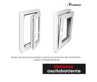 Ventana PVC blanca 70x70cm