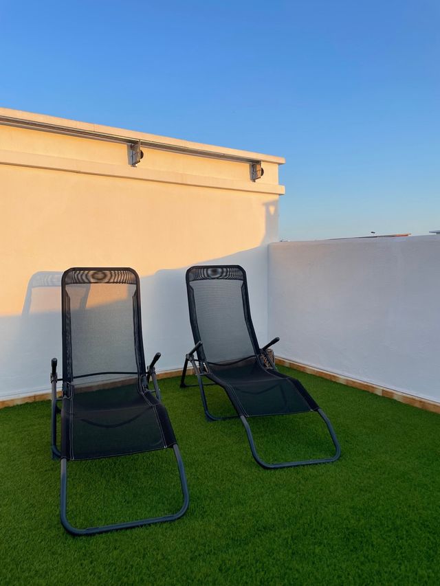 2 Tumbonas de jardín - negras
