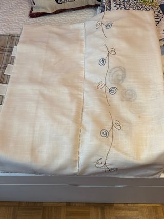 Cortinas blancas beige - 2 uds