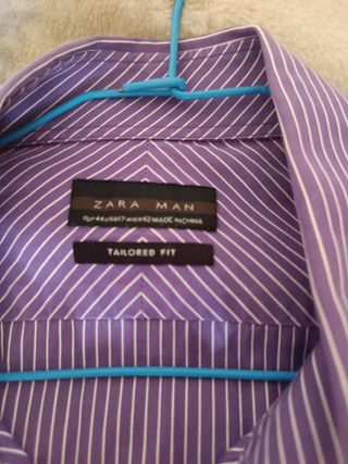 Camisa Zara Man - Rayas Moradas