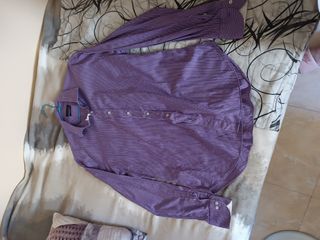 Camisa Zara Man - Rayas Moradas