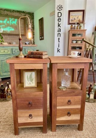Mesitas de noche madera teca