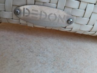 2 panche in rattan bianco con cuscino