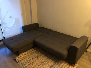 Sofá cama gris - chaise longue