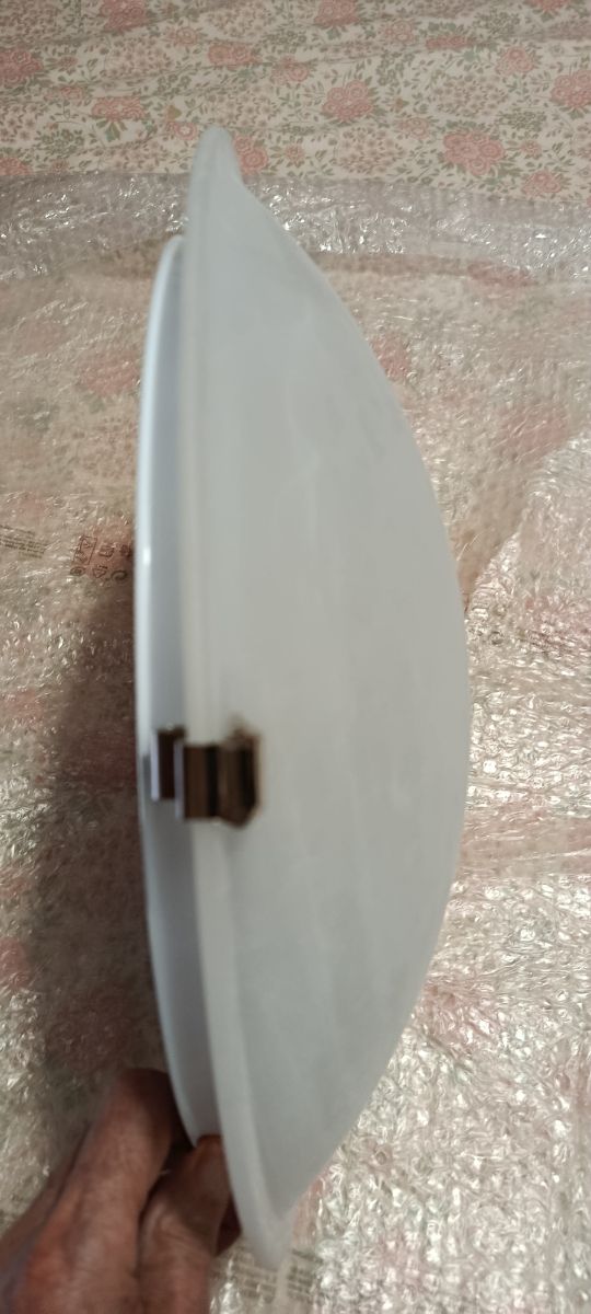 Plafoniera vetro metallo bianca