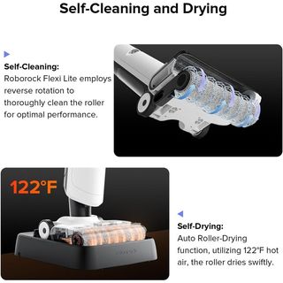 Roborock Flexi Lite Aspiradora en seco y húmedo 17000 Pa, REACONDICIONADO, señales de uso