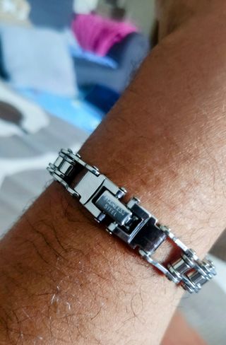 Pulsera cadena plata - moderna
