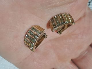 Orecchini vintage 935 argento con pietre preziose
