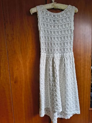 Vestido crochet blanco