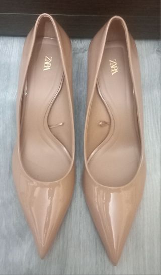Salones Zara beige - Tacón bajo