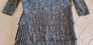 VESTIDO VINTAGE ESTAMPADO GRIS JANINA SCHRECK