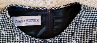 VESTIDO VINTAGE ESTAMPADO GRIS JANINA SCHRECK