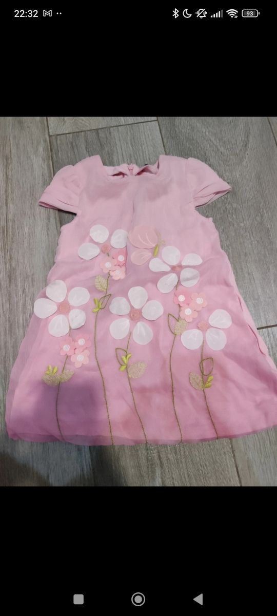 Vestido niña 2 años rosa flores