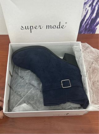 Botines azul marino mujer