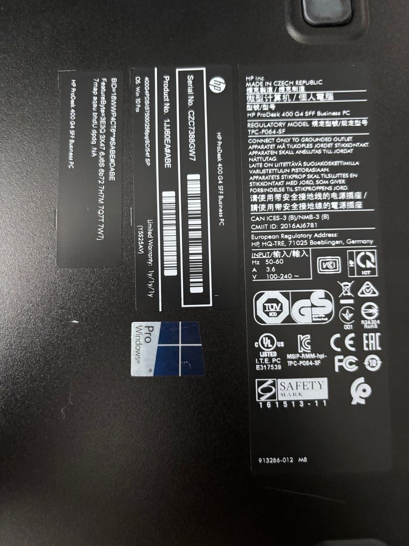 HP ProDesk 400 G4 SFF i5-7500 afbeelding 4