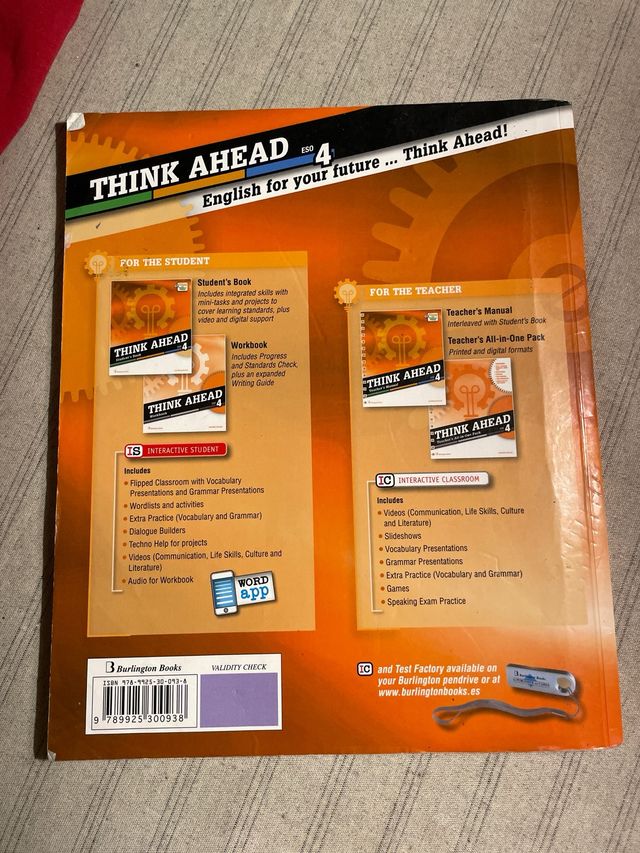 THINK AHEAD 4ºESO. STUDENT'S BOOK 2019
