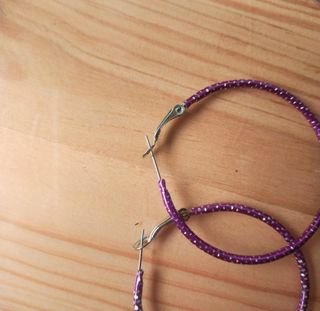 Aretes Aro Morados - 2 pares