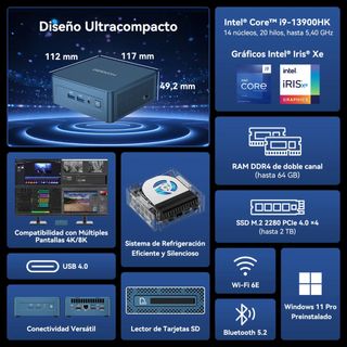 Mini PC GEEKOM IT13 Azul