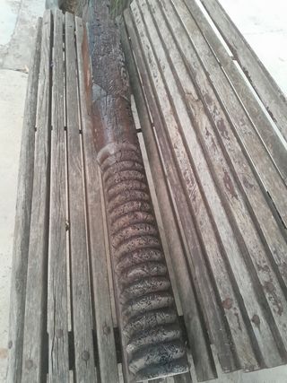 Prensa de vino: tornillo madera