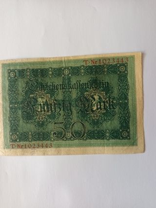 Billete 50 marcos Alemania - antiguo 1914