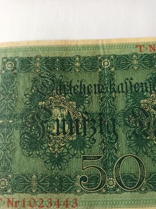 Billete 50 marcos Alemania - antiguo 1914