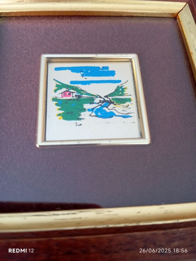 Quadretti vintage paesaggi: 2 cornici legno