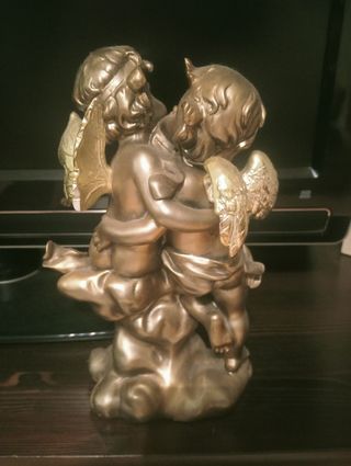 2 Ángeles besándose - Dorados