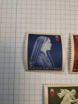 Sellos Hungría Cruz Roja 1942 WW2.