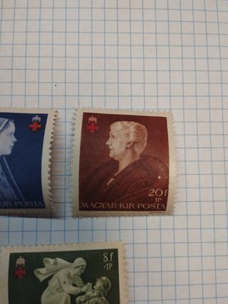 Sellos Hungría Cruz Roja 1942 WW2.