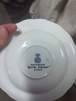 Juego café britanico azul y blanco