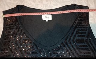 Camiseta peplum lentejuelas Zizzi XL