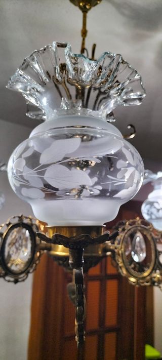 Lampara techo vintage 6 brazos