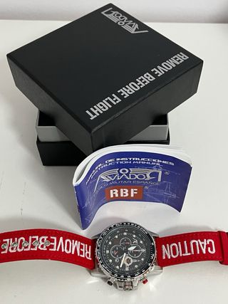 Reloj Aviador Cronógrafo Rojo Edicion Limitada