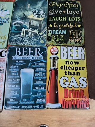 10 Chapas Decorativas Vintage